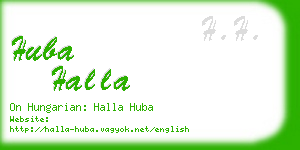 huba halla business card
